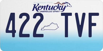 KY license plate 422TVF