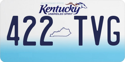 KY license plate 422TVG