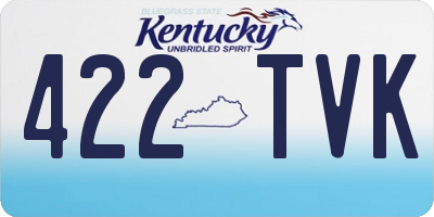 KY license plate 422TVK