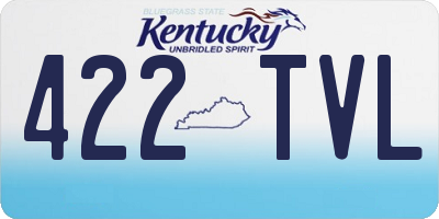 KY license plate 422TVL