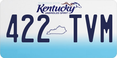 KY license plate 422TVM