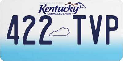 KY license plate 422TVP