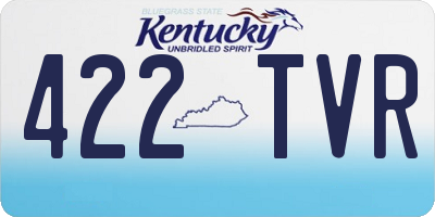KY license plate 422TVR