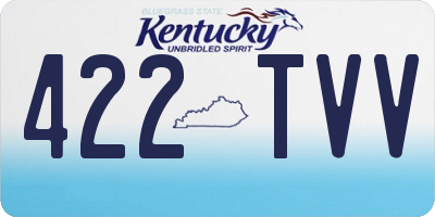 KY license plate 422TVV
