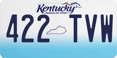 KY license plate 422TVW