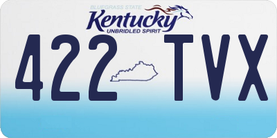 KY license plate 422TVX