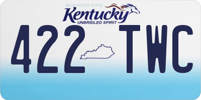KY license plate 422TWC