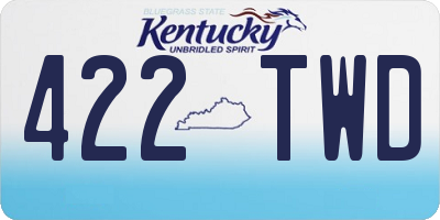KY license plate 422TWD
