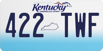 KY license plate 422TWF