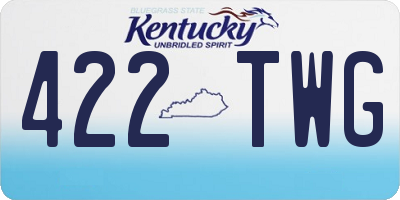 KY license plate 422TWG