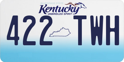 KY license plate 422TWH