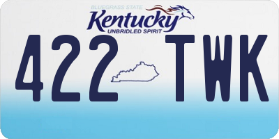 KY license plate 422TWK