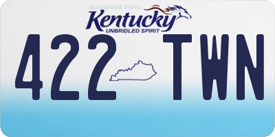 KY license plate 422TWN