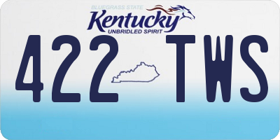 KY license plate 422TWS