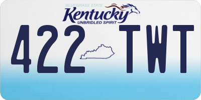 KY license plate 422TWT