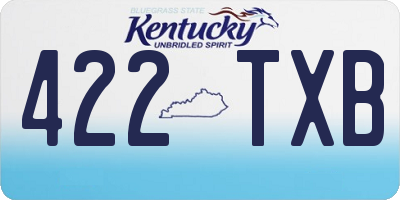 KY license plate 422TXB