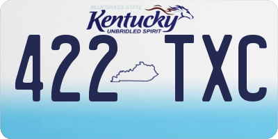 KY license plate 422TXC