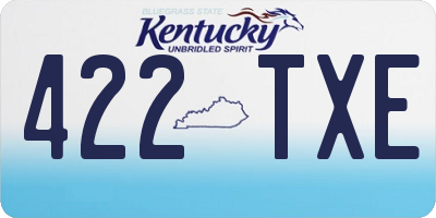 KY license plate 422TXE