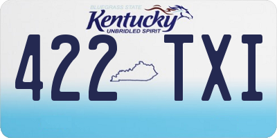 KY license plate 422TXI