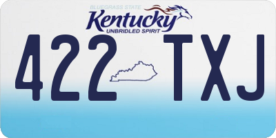 KY license plate 422TXJ