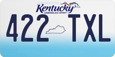 KY license plate 422TXL