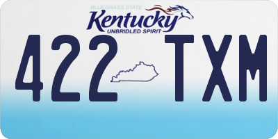 KY license plate 422TXM