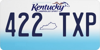 KY license plate 422TXP