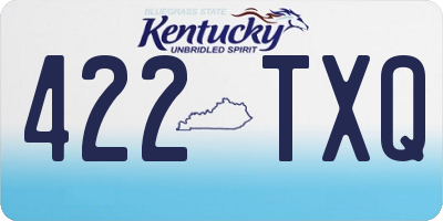 KY license plate 422TXQ