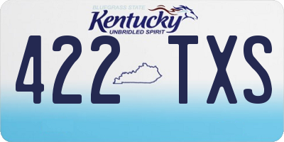 KY license plate 422TXS