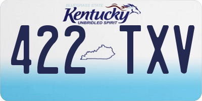 KY license plate 422TXV