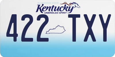 KY license plate 422TXY
