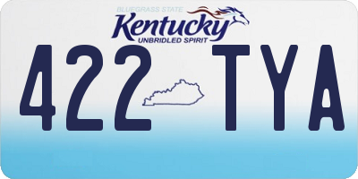KY license plate 422TYA