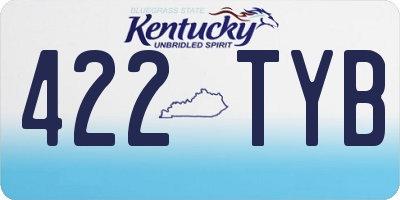 KY license plate 422TYB