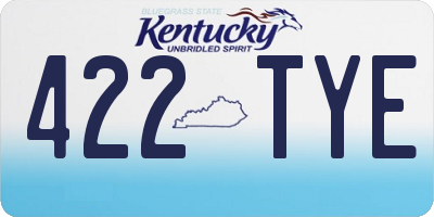 KY license plate 422TYE