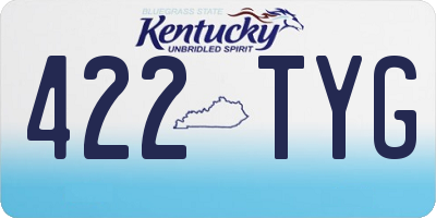 KY license plate 422TYG