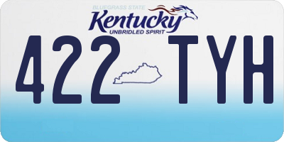 KY license plate 422TYH