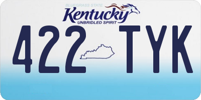 KY license plate 422TYK