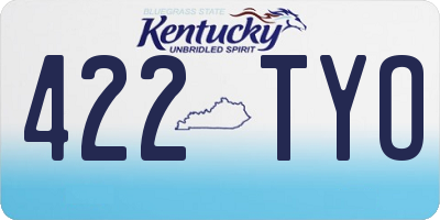 KY license plate 422TYO