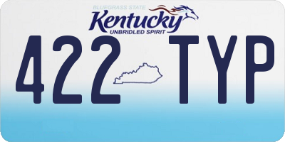 KY license plate 422TYP