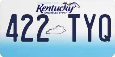 KY license plate 422TYQ