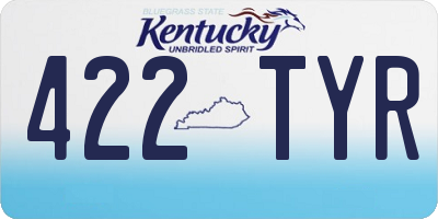 KY license plate 422TYR