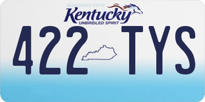KY license plate 422TYS