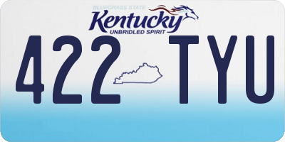 KY license plate 422TYU
