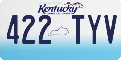 KY license plate 422TYV