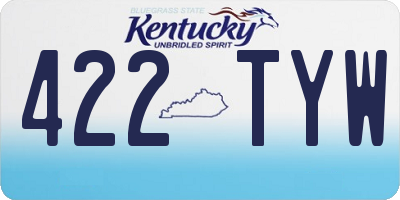 KY license plate 422TYW