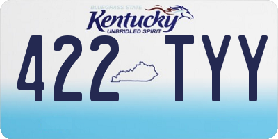 KY license plate 422TYY