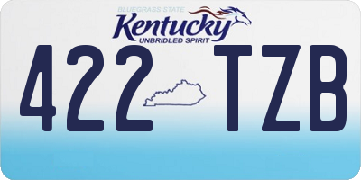 KY license plate 422TZB