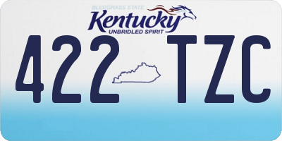 KY license plate 422TZC