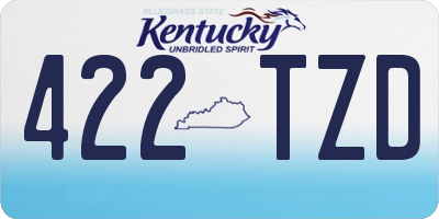 KY license plate 422TZD