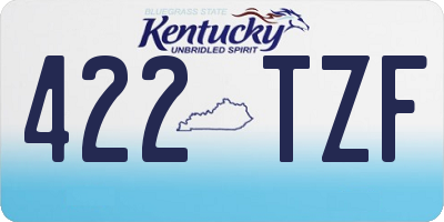 KY license plate 422TZF